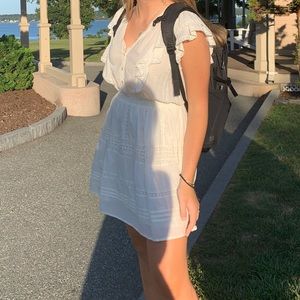 Loveshackfancy white ruffle mini dress